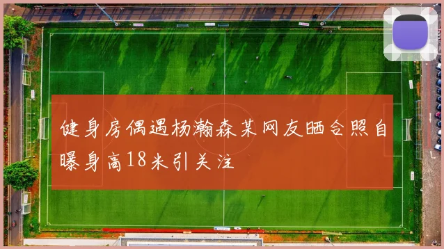 健身房偶遇杨瀚森某网友晒合照自曝身高18米引关注
